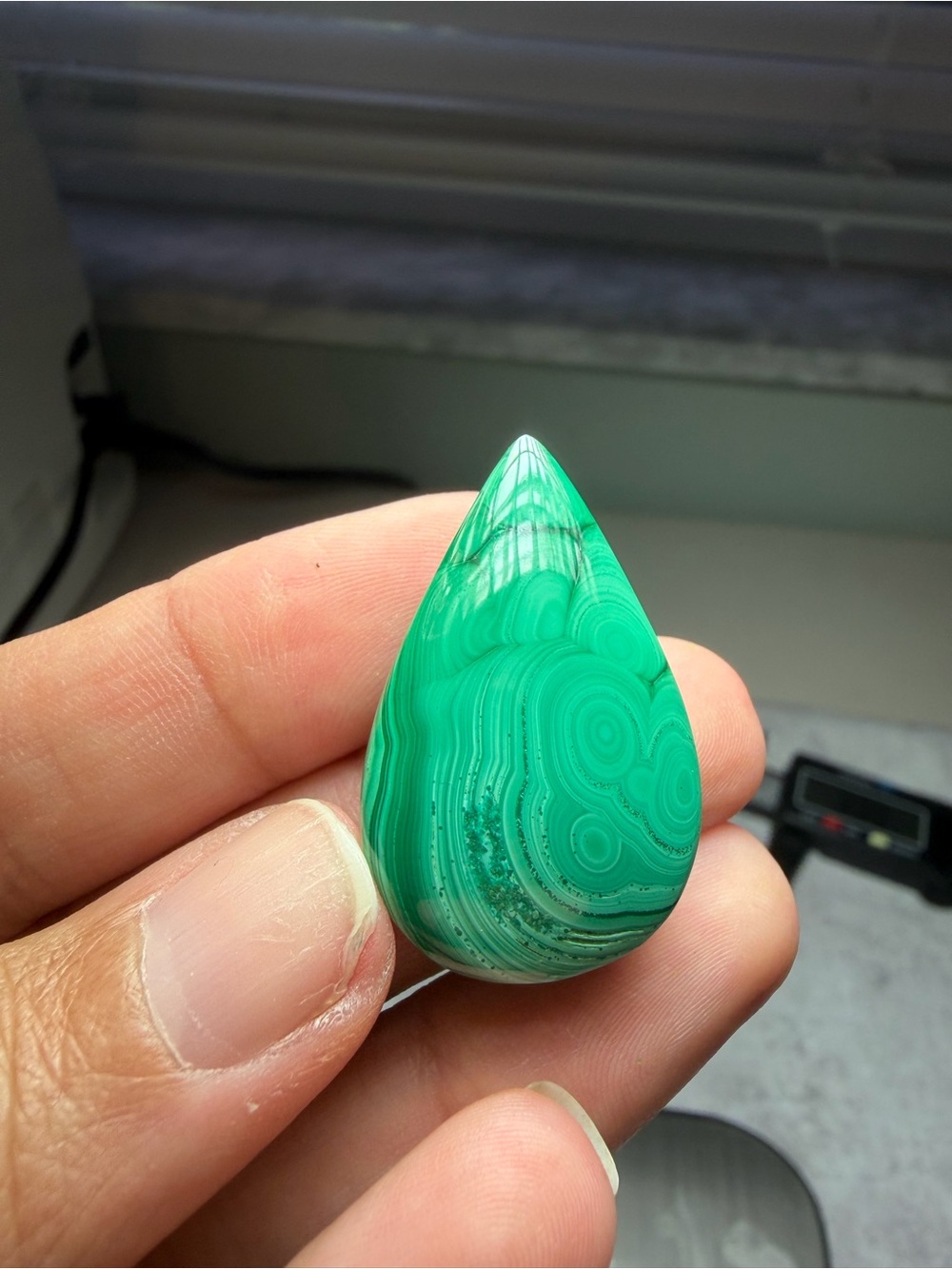 Green Malachite Teardrop 60 Carat